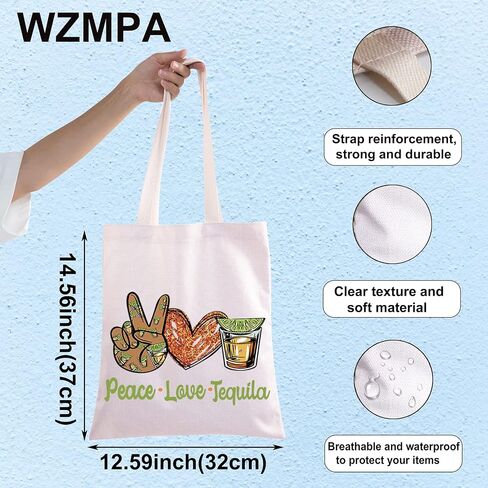 WZMPA مضحك تيكيلا حقيبة مستحضرات التجميل تيكيلا شارب هدية السلام الحب تيكيلا ماكياج سستة الحقيبة حقيبة للنساء الفتيات (السلام تيكيلا) in Saudi Arabia