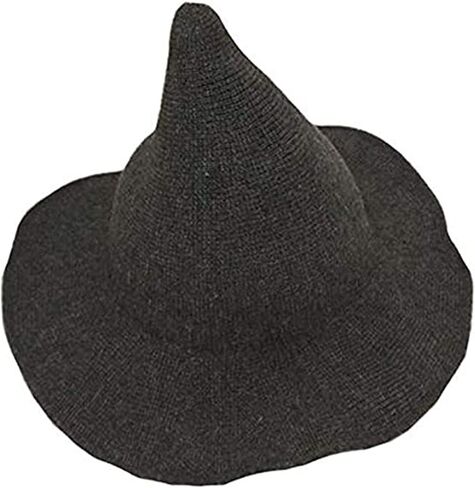 Michellecmm Women Halloween Witch Hat Knitted Wool Cap for Halloween Party Masquerade Cosplay Costume Accessory Wizard Hat in Saudi Arabia