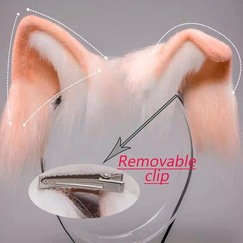 زي عصابة الرأس من Valpeak Cat Fox Ears لحفلات الهالوين وأعياد الميلاد (أحمر) in Kuwait