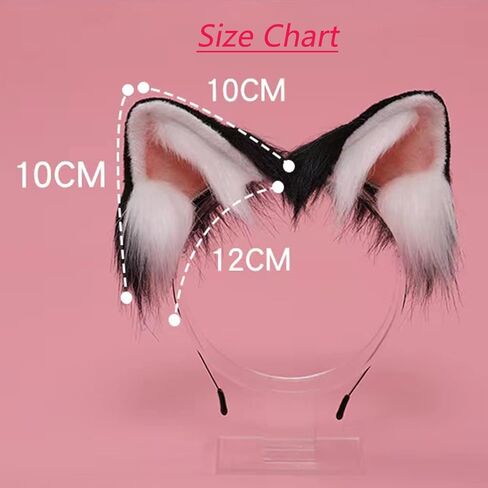 زي عصابة الرأس من Valpeak Cat Fox Ears لحفلات الهالوين وأعياد الميلاد (أحمر) in Kuwait
