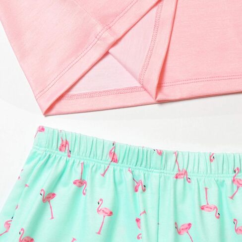 QPANCY Matching Girls & Dolls Pajamas Unicorn Pj Sets Summer Cotton Sleepwear in Kuwait