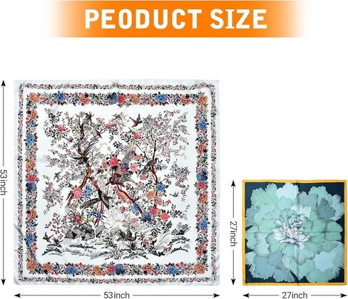 وشاح رأس كبير للنساء مقاس 53 بوصة - وشاح حريري من الساتان لتغليف الشعر ليلاً وشاح مربع باندانا للنوم in Kuwait