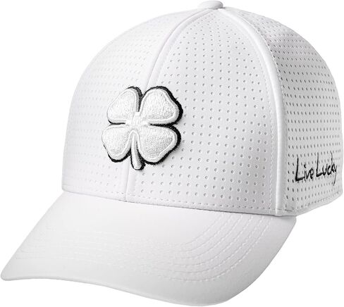 Black Clover Perf 7 S/M White Hat with White HD Clover Patch in Saudi Arabia