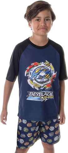 طقم بيجامة للأطفال من INTIMO Beyblade Burst للأولاد مكون من قطعتين شورت وتي شيرت in Kuwait