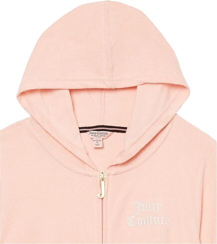 Juicy Couture Girls' Hooded Long Sleeve Fleece Sweatshirt, Full-Zip and Pullover Hoodie, Pockets & Ribbed Cuffs in Saudi Arabia