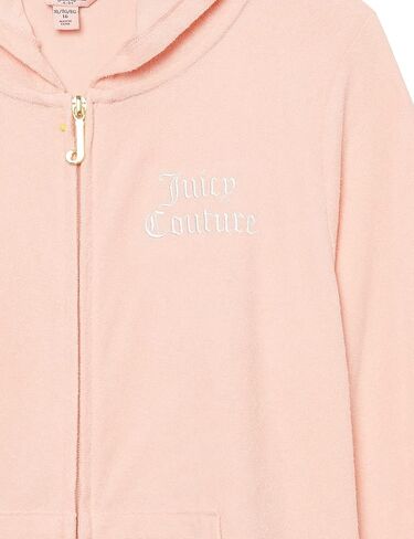 Juicy Couture Girls' Hooded Long Sleeve Fleece Sweatshirt, Full-Zip and Pullover Hoodie, Pockets & Ribbed Cuffs in Saudi Arabia