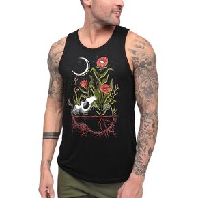 INTO THE AM Men's Graphic Tanks - Beach Summer Graphic Tank Tops for Guys S - 2XL