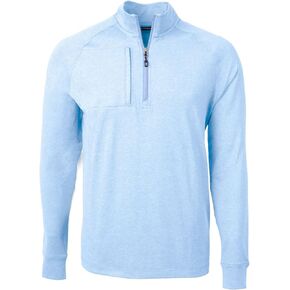 بلوفر رجالي من Cutter & Buck Adapt Eco Knit Heather بسحاب ربع سنوي