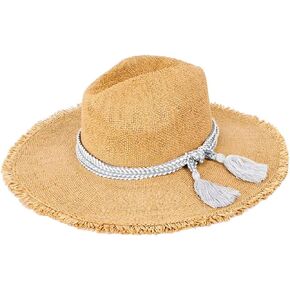 Peter Grimm Marilyn Resort Packable UV Protective Summer Natural Fiber Sun Hat, with 4" Brim-One Size in Kuwait