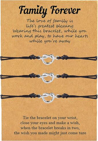YANCHUN Family Bracelets for 2/3/4/5/6 Knotted Heart Matching Bracelet for Girls Women Men Boys Birthday Gifts for Family Best Friends Sisters in Saudi Arabia