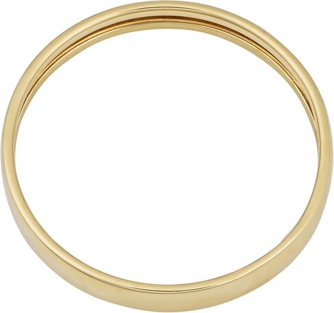 Kooljewelry خاتم زفاف من الذهب عيار 14 قيراط مقاس 3 مم عالي التلميع (أصفر أو أبيض) in Saudi Arabia
