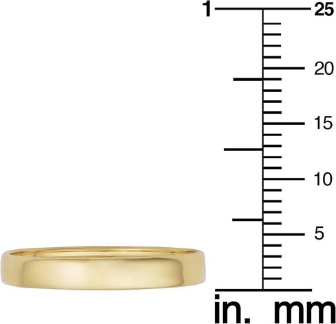 Kooljewelry خاتم زفاف من الذهب عيار 14 قيراط مقاس 3 مم عالي التلميع (أصفر أو أبيض) in Saudi Arabia