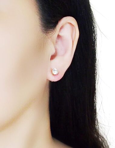 ميابي جريس أنيقة 6 مم كريستال حجر الراين غير مرئية كليب على أقراط للنساء مزدوجة الوجهين الأبيض العذبة بيرل مريحة كليب غير مثقوبة أقراط, مادة صمغية, غير معروف in Kuwait