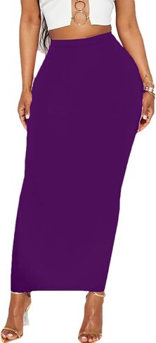 Women's Long Pencil Skirt - High Waisted Summer Fall Y2K Club Bodycon Tight Maxi Skirts in Saudi Arabia