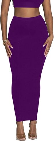 Women's Long Pencil Skirt - High Waisted Summer Fall Y2K Club Bodycon Tight Maxi Skirts in Saudi Arabia