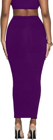 Women's Long Pencil Skirt - High Waisted Summer Fall Y2K Club Bodycon Tight Maxi Skirts in Saudi Arabia