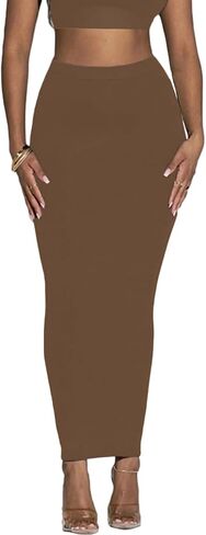 Women's Long Pencil Skirt - High Waisted Summer Fall Y2K Club Bodycon Tight Maxi Skirts in Saudi Arabia