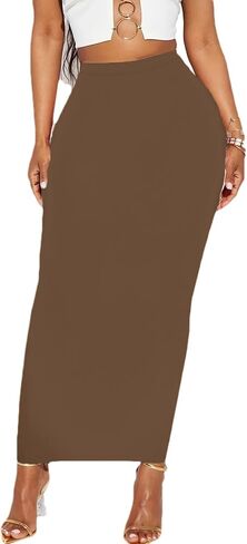 Women's Long Pencil Skirt - High Waisted Summer Fall Y2K Club Bodycon Tight Maxi Skirts in Saudi Arabia