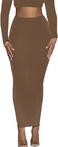 Women's Long Pencil Skirt - High Waisted Summer Fall Y2K Club Bodycon Tight Maxi Skirts in Saudi Arabia