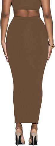 Women's Long Pencil Skirt - High Waisted Summer Fall Y2K Club Bodycon Tight Maxi Skirts in Saudi Arabia