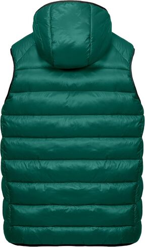 Mapamyumco Men’s Lightweight Puffer Vest with Hood, Water-Resistant Sleeveless Jacket for Hiking Ski in Kuwait