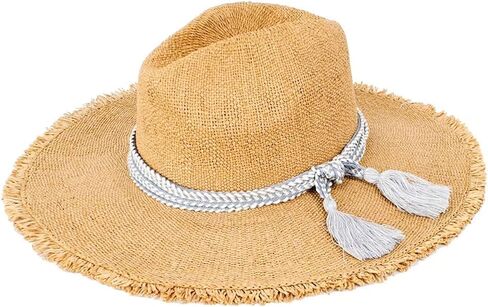 Peter Grimm Marilyn Resort Packable UV Protective Summer Natural Fiber Sun Hat, with 4" Brim-One Size, With 4" Brim - One Size, One size in Kuwait
