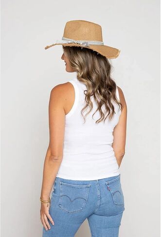 Peter Grimm Marilyn Resort Packable UV Protective Summer Natural Fiber Sun Hat, with 4" Brim-One Size, With 4" Brim - One Size, One size in Kuwait