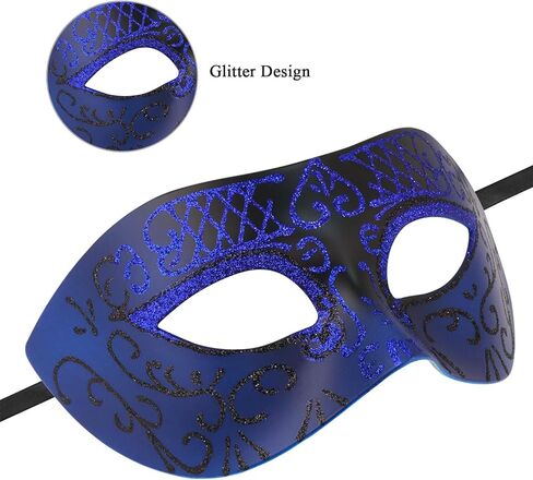 Coddsmz زوجين تنكر قناع فراشة قناع البندقية أقنعة ماردي غرا هالوين زي قناع تأثيري حفلة الكرة قناع معدني in Kuwait