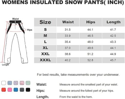سروال HOUZONIY Bib Snow للنساء معزول مقاوم للماء، سروال تزلج مع تنورة بودرة قابلة للفصل وحمالات للتزلج على الجليد in Kuwait
