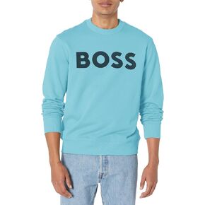 BOSS Men's Bold Logo French Terry Crew Neck Sweatshirt in Saudi Arabia