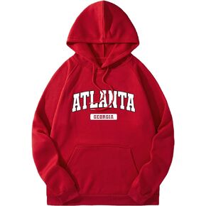 SHENHE Men's Graphic Letter Print Pullover Hoodies Long Sleeve Hooded Sweatshirt Tops