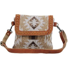 Myra Bag Small Tote Bags - Camilla Roma Crossbody Leather & Canvas Tote Bag with Zipper, Vintage Hobo Crossbody Bags for Women, Small Hobo Bags for Women, Hues of Brown Tribal-Inspired Vintage Design in Saudi Arabia