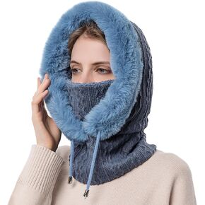 TAGVO Ski Mask for Women Warm Fleece Balaclava Wind-Resistant Winter Face Mask Warm Face Cover Hat Cap Scarf in Kuwait