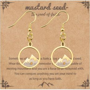 Mustard Seed Earrings Jewelry Christian Gifts for Women, 925 Sterling Silver Faith Mustard Seed Earrings Inspirational Christian Religious Jewelry Gifts for Women Teen Girls in Kuwait
