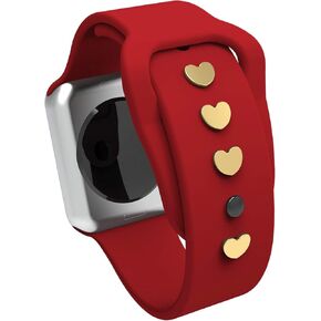 Callancity Metal Decorative Ring Loops Charms Smart Watch Band Stud Accessories Compatible for Apple Watch Ultra Series 8 7 SE 6 5 4 49mm 45mm 44mm 41mm 40mm (Not Band Or Watch)