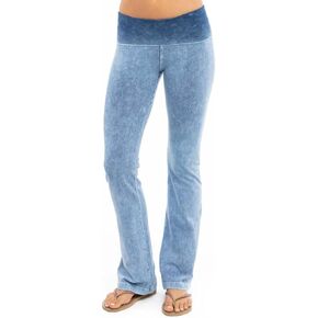 ذيل صلب يتدحرج إلى أسفل سروال Bootleg Flare in Kuwait