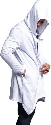 Victorious Men's Long Length Cloak Cardigan Hoodie in Kuwait