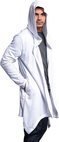 Victorious Men's Long Length Cloak Cardigan Hoodie in Kuwait