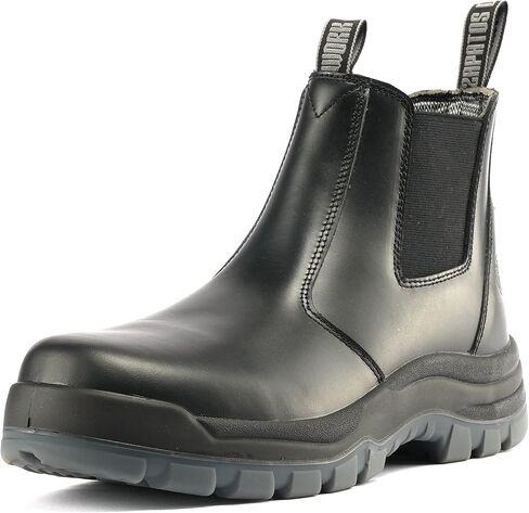 HANDMEN Work Boots for Men, Composite/Soft Toe Waterproof Working Boots, Slip Resistant Anti-Static Slip-on Safety Working Shoes 8 9 10 11 12 13 in Kuwait