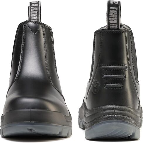 HANDMEN Work Boots for Men, Composite/Soft Toe Waterproof Working Boots, Slip Resistant Anti-Static Slip-on Safety Working Shoes 8 9 10 11 12 13 in Kuwait
