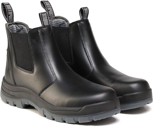 HANDMEN Work Boots for Men, Composite/Soft Toe Waterproof Working Boots, Slip Resistant Anti-Static Slip-on Safety Working Shoes 8 9 10 11 12 13 in Kuwait