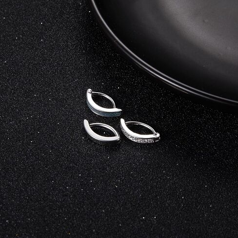 Faiwuoi 14G Clicker Belly Button Ring for Women Surgical Steel Belly Barbell Piercing Simulated Diamonds Rivet Reverse Curved Navel Barbell Body Jewelry in Saudi Arabia