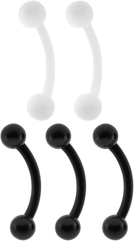 Belatti 16g مجموعة مجوهرات الحديد المنحني لثقب الحواجب - مجوهرات الحديد المنحني هيبوالرجينيك in Kuwait