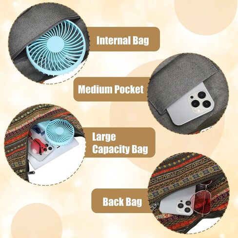 Cunno 3 Pieces Boho Bags for Women Crossbody Hippie Handbags Bohemian Hippie Bags Ethnic Style Bag Lady's Hippie Crossbody Shoulder Bag Women Tourist Handbag for Women Men Unisex in Saudi Arabia