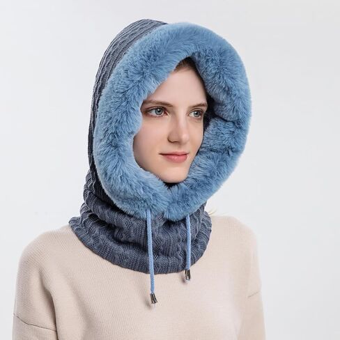 TAGVO Ski Mask for Women Warm Fleece Balaclava Wind-Resistant Winter Face Mask Warm Face Cover Hat Cap Scarf in Kuwait