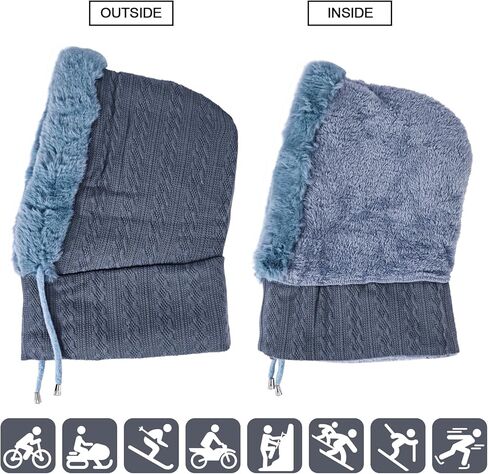 TAGVO Ski Mask for Women Warm Fleece Balaclava Wind-Resistant Winter Face Mask Warm Face Cover Hat Cap Scarf in Kuwait