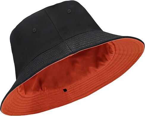 Oversize XXL Cotton Bucket Hat, Unisex Reversible Trendy Fisherman Hats, Double Side Wear Fishing Hat Summer Sun Hat in Kuwait