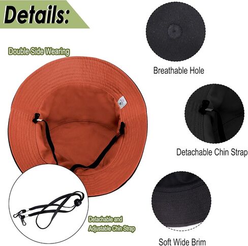 Oversize XXL Cotton Bucket Hat, Unisex Reversible Trendy Fisherman Hats, Double Side Wear Fishing Hat Summer Sun Hat in Kuwait