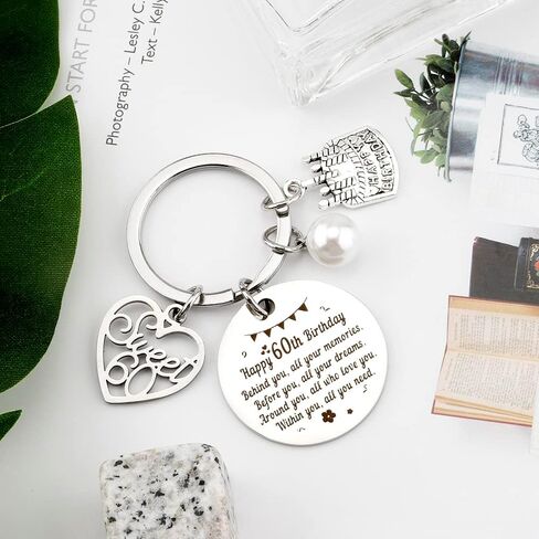 60th Birthday Gifts For Women Men Keychain Dad Birthday Gift For Mom Dad Wife Husband Friend Women Mens Birthday Gift Ideas Mens Gifts For Birthday 60th Birthday Gift Ideas Male Happy Birthday Gift, in Kuwait