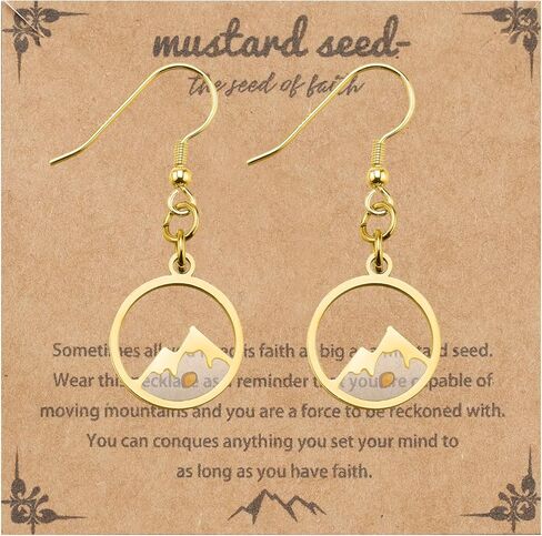 Mustard Seed Earrings Jewelry Christian Gifts for Women, 925 Sterling Silver Faith Mustard Seed Earrings Inspirational Christian Religious Jewelry Gifts for Women Teen Girls in Kuwait